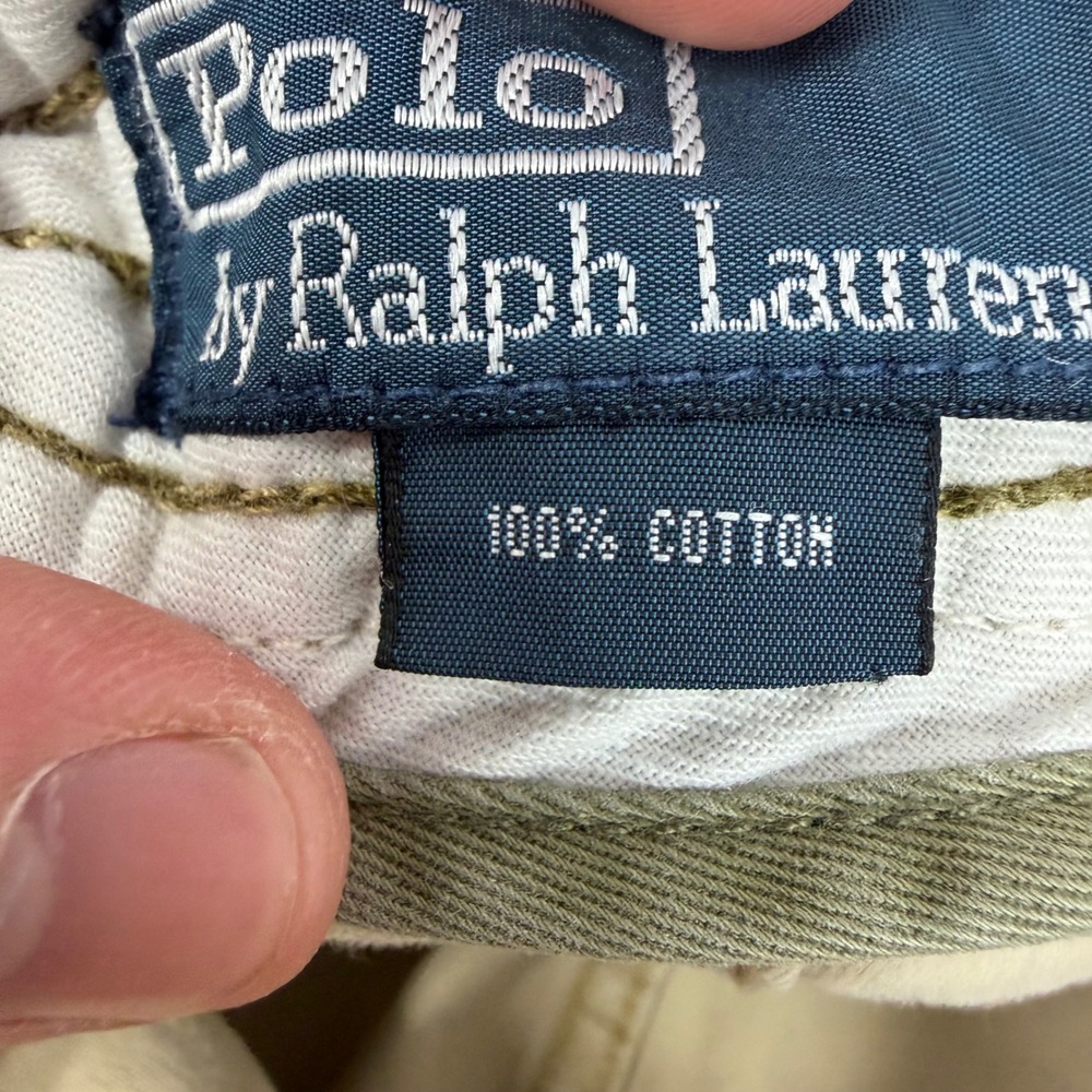 Polo Ralph Lauren Mens Tan Khaki Cotton Cargo Shorts Size 40 Classic Utility - Picture 8 of 12
